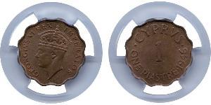 1 Piastre British Cyprus (1878 - 1960) Bronce Jorge VI (1895-1952)