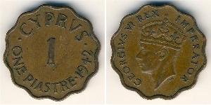 1 Piastre British Cyprus (1878 - 1960) Bronze Georg VI (1895-1952)