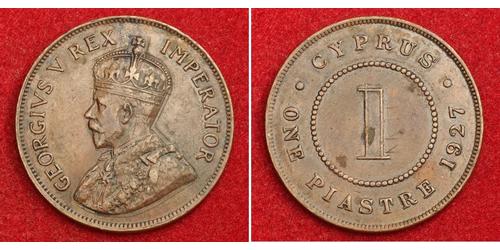 1 Piastre British Cyprus (1878 - 1960) Cobre Jorge V (1865-1936)