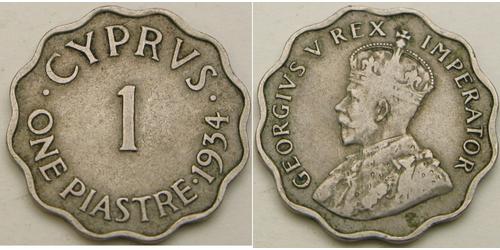 1 Piastre British Cyprus (1878 - 1960) Níquel/Cobre 