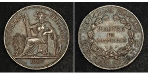 1 Piastre Indochina francesa (1887-1954) Plata 