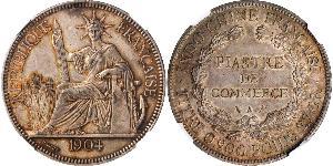 1 Piastre Indochina francesa (1887-1954) Plata 