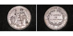 1 Piastre Indochina francesa (1887-1954) Plata 
