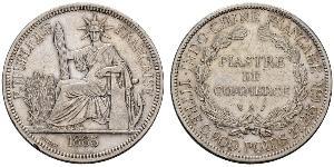 1 Piastre Indochina francesa (1887-1954) Plata 
