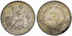 1 Piastre Indochina francesa (1887-1954) Plata 