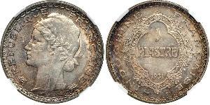 1 Piastre Indochina francesa (1887-1954) Plata 