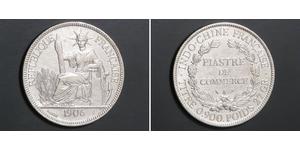 1 Piastre Indochina francesa (1887-1954) Plata 