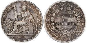 1 Piastre Indochina francesa (1887-1954) Plata 