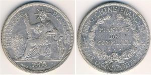 1 Piastre Indochina francesa (1887-1954) Plata 
