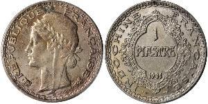 1 Piastre Indochina francesa (1887-1954) Plata 