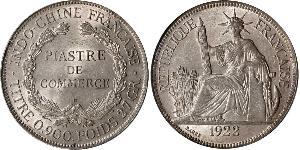 1 Piastre Indochina francesa (1887-1954) Plata 