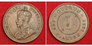 1 Piastre British Cyprus (1878 - 1960) Rame Giorgio V (1865-1936)