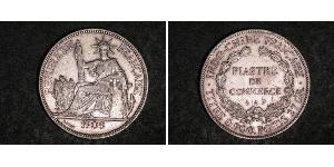 1 Piastre Französisch-Indochina (1887-1954) Silber 