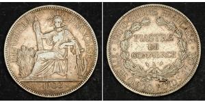 1 Piastre Französisch-Indochina (1887-1954) Silber 