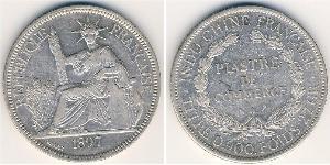 1 Piastre Französisch-Indochina (1887-1954) Silber 
