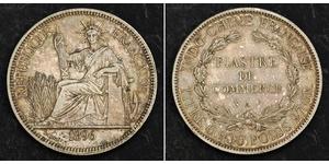 1 Piastre Französisch-Indochina (1887-1954) Silber 
