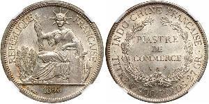 1 Piastre Französisch-Indochina (1887-1954) Silber 