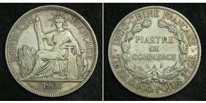 1 Piastre Französisch-Indochina (1887-1954) Silber 