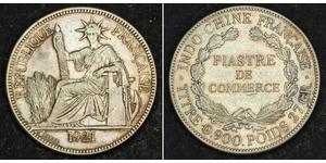 1 Piastre Französisch-Indochina (1887-1954) Silber 