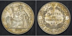 1 Piastre Französisch-Indochina (1887-1954) Silber 