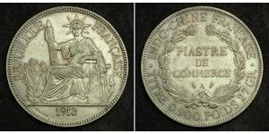 1 Piastre Französisch-Indochina (1887-1954) Silber 