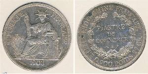 1 Piastre Französisch-Indochina (1887-1954) Silber 