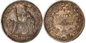 1 Piastre Französisch-Indochina (1887-1954) Silber 