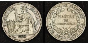 1 Piastre Französisch-Indochina (1887-1954) Silber 
