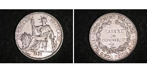 1 Piastre Französisch-Indochina (1887-1954) Silber 