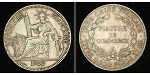 1 Piastre Französisch-Indochina (1887-1954) Silber 