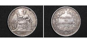 1 Piastre French Indochina (1887-1954) 銀 