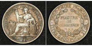 1 Piastre French Indochina (1887-1954) 銀 