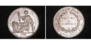 1 Piastre French Indochina (1887-1954) 銀 
