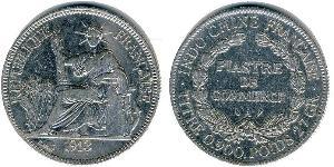 1 Piastre French Indochina (1887-1954) 銀 