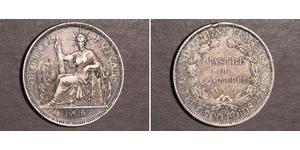 1 Piastre French Indochina (1887-1954) 銀 
