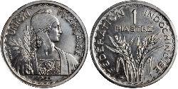 1 Piastre French Indochina (1887-1954) 镍/銅 