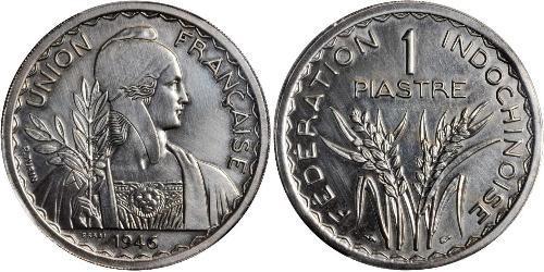 1 Piastre French Indochina (1887-1954) 銅/镍 