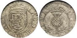 1 Plack Königreich Schottland (843-1707) Silber Jakob I (1566-1625)