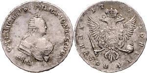1 Poltina Impero russo (1720-1917) Argento Elisabetta I (1709-1762)