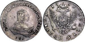 1 Poltina Impero russo (1720-1917) Argento Elisabetta I (1709-1762)