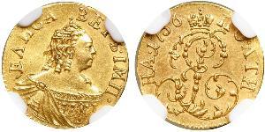 1 Poltina Russian Empire (1720-1917) Gold Jelisaweta I Petrowna (1709-1762)