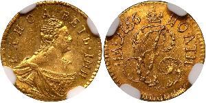 1 Poltina Empire russe (1720-1917) Or Ielizaveta I Petrovna  (1709-1762)