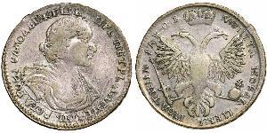 1 Poltina 俄罗斯帝国 (1721 - 1917) 銀 彼得大帝(1672-1725)