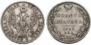 1 Poltina 俄罗斯帝国 (1721 - 1917) 銀 Nicholas I of Russia (1796-1855)