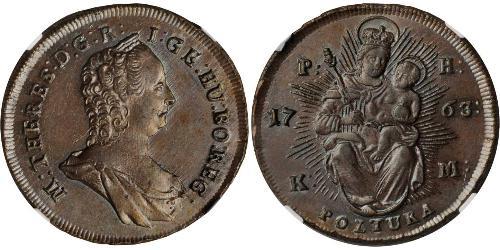 1 Poltura Kingdom of Hungary (1000-1918) Copper Maria Theresa of Austria (1717 - 1780)
