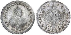 1 Polupoltinnik Imperio ruso (1720-1917) Plata Isabel I (1709-1762)