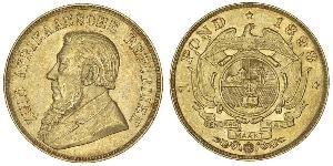 1 Pond South Africa (1910 - ) Gold Paul Kruger (1825 - 1904)