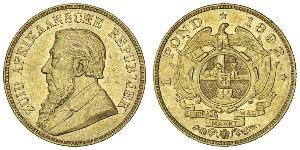 1 Pond South Africa (1910 - ) Gold Paul Kruger (1825 - 1904)