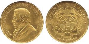 1 Pond Afrique du Sud (1910 - ) Or Paul Kruger (1825 - 1904)