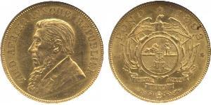 1 Pond Sudáfrica (1910 - ) Oro Paul Kruger (1825 - 1904)